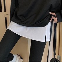 돌드업 레깅스위 레이어드 힙커저 멋내기용 티셔츠 스커트