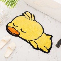 출입문 매트리스 입주민 매트리스 침실 입구 카펫 화장실 욕실 만화 흡수 미끄럼 방지 매트리스 목욕 발 매트리스, 오리 엎드려