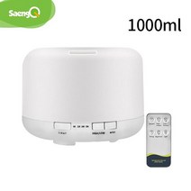초음파 가습기 아로마 디퓨저 300ML 500ML 1000ML LED 쿨 미스트 메이커 에센셜 오일 디퓨저, CHINA, white 1000ml, Eu