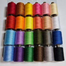 24색 재봉실세트 수선실 미싱 검정실 흰색실 긴실 반짇고리 40수2합, 24색실세트