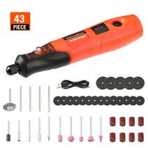 ValueMax 전기 미니 소형 그라인더 세트 드릴 USB 충전 회전 도구 조각 액세서리 키트 포함 DIY 연삭 연마, 01 4V