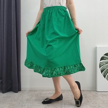 국산 가을 레트로 꽃무늬 밴딩 롱 월남 치마 플레어 엄마 등원룩 고무줄 할머니 산부인과 검사복