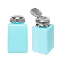 JETEHO 2 Pack 200ml Push Down Alcohol Dispenser Pump Bottle Methanol Container, 1