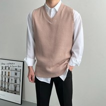 제인드 브이넥 남녀공용 니트조끼