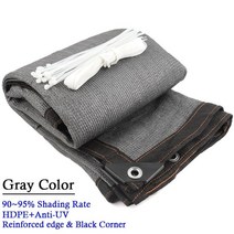 차수막 장마 자동차 비 두꺼운 자외선 차단 HDPE 패브릭 야외 천막 Pergola 태양 캐노피 테라스 발코니 안전 사생활 보호 네트 수영 그늘, [04] Gray Color, [24] 3x3m