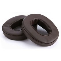 국내배송 소니 MDR-1R MDR-1RMK2 RBT 이어패드 이어 쿠션 커버 패드 가죽 헤드폰 헤드셋 교체 스펀지 교체용 호환 캡, 다크브라운(1쌍:2개)
