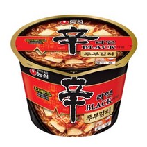 신라면 블랙 사발 두부김치 94g, 12개