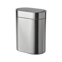 이케아 BROGRUND 브로그룬드 터치식휴지통 스테인리스4 l 404.333.65, 색상:스테인리스_404.333.65