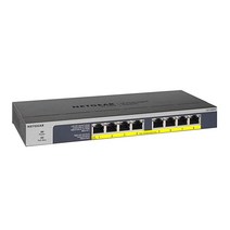 NETGEAR 8포트 기가비트 이더넷 언매니지드 PoE 스위치 (GS108PP) - 8 x @ 123W 업그레이드 가능 데스크탑 벽 마운트 또는 랙 및 제한된 수명 보호, 8 port 8xPoE+ 123W