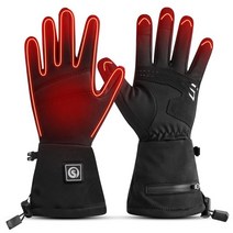 스키 스노우 장갑 남성 여성용 가열 충전식 전기 배터리 가열 승마 보드 하이킹 사이클링 사냥 얇은, 블랙-03, 엑스