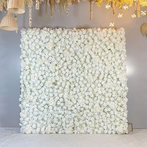 조화벽장식 포토웰 배경 파티션 기념 무대 장식품, 화이트 로즈 1제곱미터