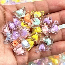 공예 부속 매트/투명도/AB 컬러 아크릴 나비 비즈 15mm 30 개 쥬얼리 제작 용 느슨한 스페이서 DIY 수제, 14 25