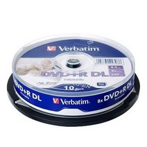 [밀레니엄dvdr8x] 버바팀 Verbatim CD-R / DVD-R / RW / DL / 700MB 4.7GB 8.5GB 25GB 50GB 블루레이, DVD+DL 8.5GB 프린터블 10p CAKE 8X