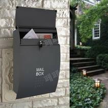우편함 방수 대형 빌라 실외 유럽식, type1 블랙