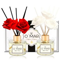 오마르 퍼퓸디퓨저 120ml 1+1 디퓨저세트, 로맨스로즈