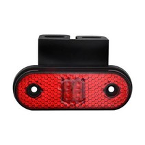 자동차 실내 LED 인테리어등 앰버레드화이트 트럭 사이드 마커 라이트 브래킷 24V 4led 후면 클리어런스 램프 픽업 트레일러 캐러밴 버스 보트 RV 트럭용, 빨간색