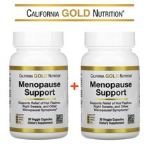 (1+1) 캘리포니아골드뉴트리션 CGN 메노포즈 서포트 백수오 속단 당귀 뿌리 30 베지캡슐 2팩