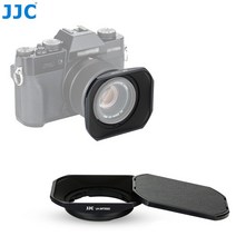 Fujifilm Fujinon XC 35mm F2 &; XF 23mm / 35mm F2 R WR 렌즈 용 JJC LH-XF35-2 금속 스퀘어 렌즈 후드 XPro3 XT4 XT3, Black