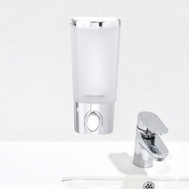 크린워시 물비누 디스펜서 400ml, 실버, 1개