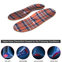 근저족막염 깔창 메리 크리스마스 높은 아치 지원 Insoles 발바닥 Fasciitis 구호 구두 삽입 두꺼운 Orth