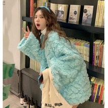 귀여운 뽀글이 겨울 여성 후드 티 맨투맨 기모 오버핏 루즈핏 박스티 요즘 유행 편안한 빅사이즈