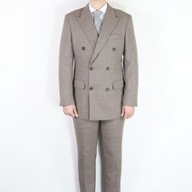 바쏘옴므 2021 F/W 브라운 피크드 더블 스판 캐주얼 정장 V3JD22 BR