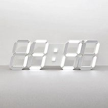 촘스토리 3D LED 벽시계 대형 37cm, 화이트