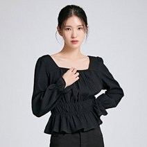 스파오 스퀘어넥 허리스트링 블라우스_SPBWC49W91 225710