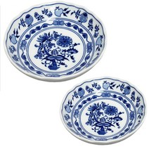 체코 쯔비벨무스터 오리지널 명품 원형 깊은 볼 접시 디저트 샐러드 반찬그릇, 소, 1개