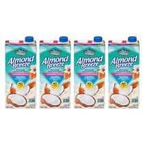블루다이아몬드 아몬드 브리즈 코코넛밀크 블렌드 언스위튼드 바닐라, 946ml, 4개