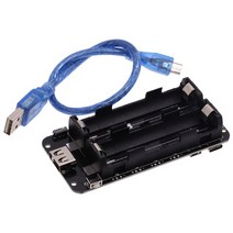 2 전압 18650 리튬 배터리 실드 V8 모바일 전원 확장 보드 모듈 Arduino ESP32 ESP8266 용 5V/3A 3V/1A 마이크로 USB, [01] 2 way with cable