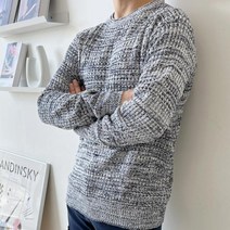 [CDS-212]국산 남자 라운드 심플 보카시 니트 티셔츠 CHE-1K2