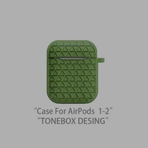 YOHADA 아이폰 시리즈 아이팟1-2 이어폰 보호 케이스, Green, AirPods1-2