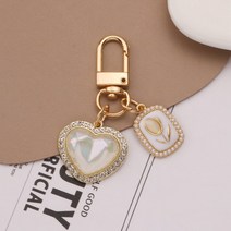 에나멜 러브 하트 참스 열쇠고리 열쇠 고리