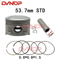 스쿠터 53.7mm STD + 25 50 피스톤 키트 야마하 YP125 Majesty MBK Skyliner XN125 Teos Maxster 125cc 5DS, 01 53.7mm