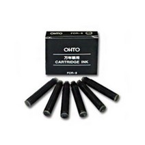 OHTO FCR-6 만년필 잉크 카트리지 문구점 사무실 사무직 영업직 회사 필기구 필기류 국제 표준형 고급 파카 펜촉 필기감 선물용 휴대용 재생 호환 교체 1갑 6개입