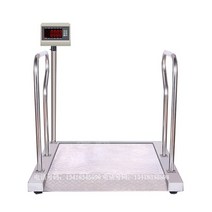 휠체어 체중계 무게 병원 저울 대형 측정기 디지털 전자저울, 스테인레스 500kg 0.1kg단위, FREE