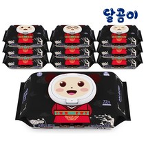 달곰이 프리미엄 노블레스 물티슈 캡형 10팩 아기 신생아 무향 도톰한 엠보싱 물티슈