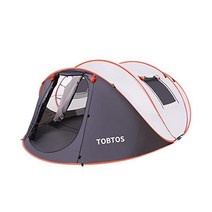 TOBTOS 팝업 캠핑 텐트 6인용 전정이 있는 이중 레이어 2/3/4/5/6인용 하이킹 야외용 즉석 자동 설치