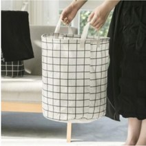 패브릭빨래바구니 접이식빨래바구니 옷수거함 이동식빨래통 방수 다용도, 그레이