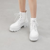 레이스업 사이드 지퍼 통굽 워커(6.5cm) 11311