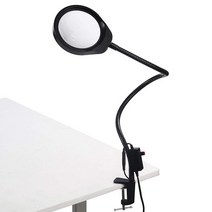 아로 127mm LED 자바라 클램프형 확대경 8배/10배 세밀한 정밀 작업, 화이트, 10배, 1개
