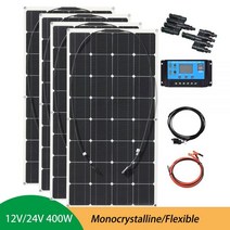 태양광 패널 태양 전지 PA NEL 전지판 1개 ~ 6개 100W 플렉시블 키트 모듈 200W 300W 400W 500W 600W 12V / 24V 셀 베터리 충전기 홈 RV 플레, 2pcs 100W