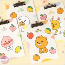 카카오프렌즈 프루티 A4 클립보드 문구용품 라이언 어피치, 리틀어피치