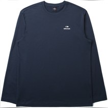 아이더 (카르테) 가을 남성 프린트 긴팔 라운드 티셔츠 DMU21217-NAVY