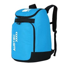 AUMTISC 스키 부츠 가방 스키 부츠 백팩 여행용 스노우보드 부츠 스키용 헬멧 가방 비행 에어 장갑 재킷 고글용 스노우보드 부츠 백팩 (블루), Blue