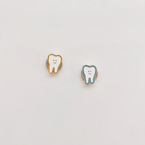 치아모양 자석브로치 자석뱃지 국내생산