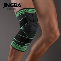 운동보호대 팔꿈치 무릎 발목 JINGBA 야외 스포츠 배구 농구 무릎 보호대 지원 안전 밴드, 04 Bandage Green_03 XXL-XXXL