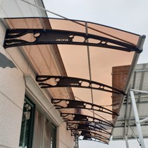 캐노픽스 1500x9300 비가림 차양 비막이 가림비 빗물받이 비받이 차양막 처마 렉산, 검정틀 그린렉산