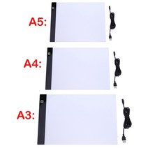 드로잉 패드 LED 드로잉보드 그림그리기 라이트박스 stepless dimming led light pad for diamond painting artcraft tracing, a3(40.2x33.5cm)